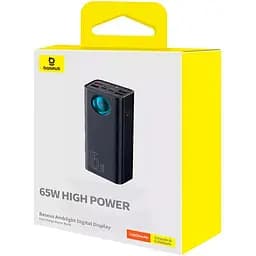 Зовнішній акумулятор Baseus Amblight Digital Display Quick Charge 65W 26800mAh Black [P10022402113-00] [108595] - мініатюра 6