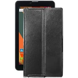 Чохол StatusCASE з екошкіри для планшету Bravis NB753 3G Чорний глянець