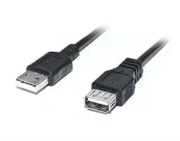 Кабель REAL-EL Pro USB - USB V 2.0 (M/F), 2 м, чорний (EL123500028) - мініатюра 3