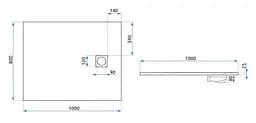 Душовий піддон Rea Magnum 80x120 black REA-K3331, Чорний матовий - мініатюра 10