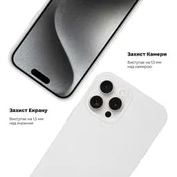 Силиконовый противоударный чехол-накладка для Apple iPhone 15 Pro, панель с защитой всего корпуса, софт-тач, grape, ArmorStandart (ARM69805) - мініатюра 3
