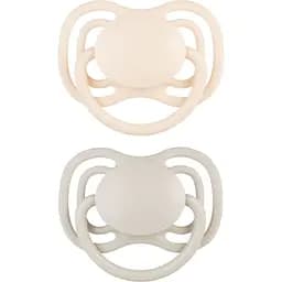 Пустушка силіконова симетрична Canpol babies Dental Air 18 місяців +, 2 шт. кремова з бежевою (23/230_cre)