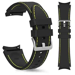 Браслет RLine для Samsung Galaxy Watch 4 - чорно-жовтий ширина кріплення 20мм силікон Watchbands (W45-1WB67641190) - мініатюра 5