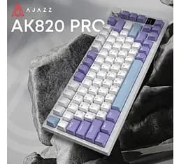 Клавіатура ігрова механічна бездротова Ajazz AK-820WP PRO White-Purple RGB Gift Switch Hot-Swap 2.4G/Bluetooth/USB - мініатюра 7