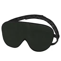 Маска для сну з льону «Чумацький Шлях» з нековзкою резинкою. Пов'язка на очі з льону українського виробництва. в Подарунковій упаковці. Темно-зелена (1187-02)