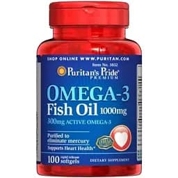 Омега 3 Puritans Pride Omega 3 1000 mg + Bone 60 caps