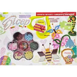 Набір бісеру для творчості Danko Toys Б6-1…4 великі намистини Бджілка