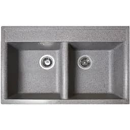 Гранітна кухонна мийка Romzha Valuri 78-2D Maro (801) з двома чашами