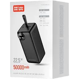 Повербанк ColorWay 50000 mAh 22.5W Black (CW-PB500LPA4BK-PDD) - мініатюра 6