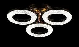 Люстра стельова LED Splendid Ray LT8003/3, 80W, золото, білий, сучасний стиль з пультом, димер