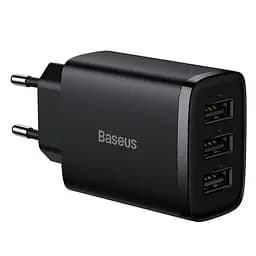 СЗУ Baseus Compact 17W (3USB-A) (CCXJ02) Черный