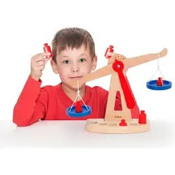 Дерев'яні навчальні ваги Viga Toys з гирями (50660) - мініатюра 2