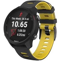 Браслет Rage для Samsung Galaxy Watch Active 2 44mm - чорно-жовтий ширина кріплення 20мм силікон Watchbands (W37-8WB75310744)