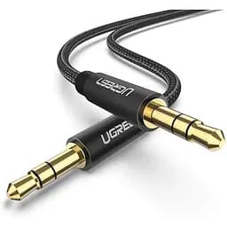 Аудио кабель Ugreen AV112 3.5 мм Male to 3.5 мм Male Cable золотистый Plated Metal Case with Braid (50361)
