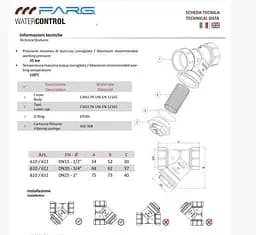 Фільтр грубої очистки Farg для води 1/2" 610 латунь 30412 - мініатюра 2