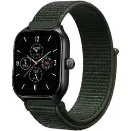 Ремінець нейлоновий на липучці BeWatch Xiaomi Amazfit BIP/GTS/GTR 20 мм Хакі (1011316.3UW)