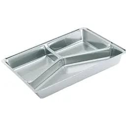 Алюмінієва контейнер M3L трисекційна із харчової фольги 190х280 мм 360 мл 100 шт.