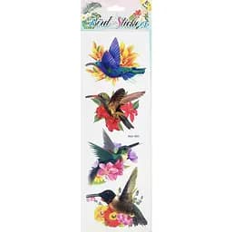 Набор голографических наклеек "Колибри" Bambi FAX-005, 14х43 см, 8D, 4 картинки