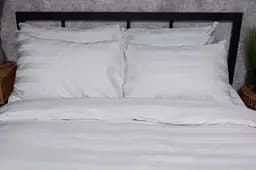 Комплект постільної білизни Moon&Star Satin Premium Royal White євро 200х220 см наволочки 2х70х70 см - мініатюра 2