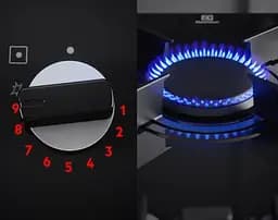 Варильна поверхня газова на склі Electrolux 60 см чугун електрон. керування Hob2Hood чорний - мініатюра 3