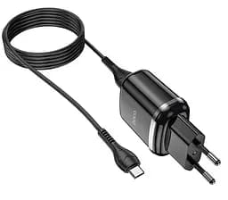 Адаптер HOCO Micro USB cable Aspiring dual port charger set N4 |2USB, 2.4A|