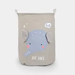 Корзина для хранения игрушек J.G. 40×50 для одежды большая детская органайзер складная в детскую комнату раскладная с ручками серый
