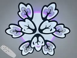 Люстра LED Diasha Petal чорна 185 Вт 9 плафонів