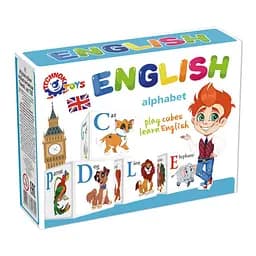 Детский развивающий набор кубиков "Английская азбука" ТехноК 1325TXK 12 кубиков