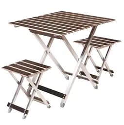 Комплект Vitan Aluwood Стол + 2 стула коричневый