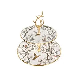 Блюдо двухъярусное Alba ceramic Bird (769-075)