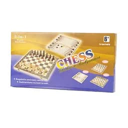 Шахматы 622A 3 в 1, шахматы, шашки, нарды, в коробке (6978585371805)