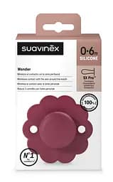 Пустушка Suavinex Wonder фізіологічна силіконова 0-6 місяців бордова - мініатюра 3