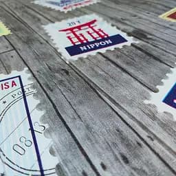 Самоклеюча 3D панель 700х700х4мм Поштові марки (091) SW-00001152 - мініатюра 2