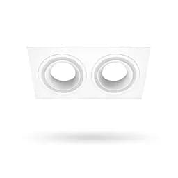 Подвійний вбудований світильник у білому корпусі | Line F | Арт. DL6142 білий