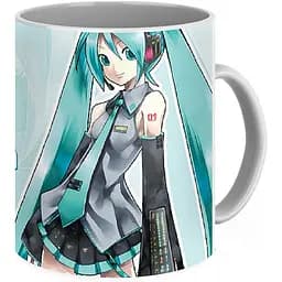 Кружка GeekLand Вокалоиды Vocaloid Хацуне Мику Hatsune Miku Саки Фудзита VC 02.08 330 мл разноцветная