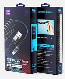 Кабель Luxe Cube Dynamic USB - micro USB (M/M), 1.5 м, Black (4446689101236) - мініатюра 2