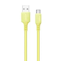 Кабель USB AM-Type-C, 1 м, желтый, ColorWay, 2.4A (CW-CBUC043-Y)