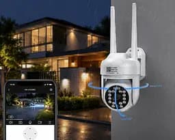 Поворотна погодозахисна IP Wi-Fi камера HX-A1536C / Поворотна вулична камера відеоспостереження / Wi-Fi камера з датчиком руху - мініатюра 2
