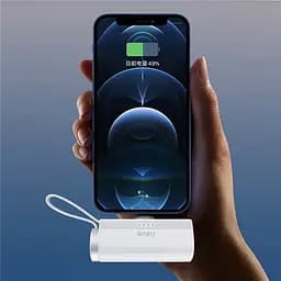 Портативний ЗП Power Bank Wiwu W026 2 in 1 Type-C з БЗП For Apple Watch 15W 5000 mAh White - мініатюра 6