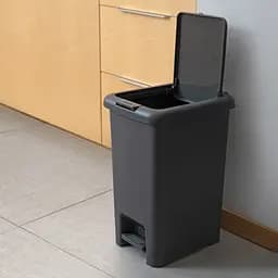 Відро для сміття MBM My Home з кришкою та педаллю 20 л антрацит (BIN-01 20L ANTHRACITE) - мініатюра 7