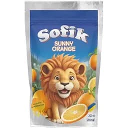 Напій соковий Sofik Sunny Orange зі смаком апельсину безалкогольний негазований 200 мл																												