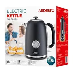 Ardesto Електрочайник EKL-F410BG 1.8 л 2200 Вт strix контроль нерж. сталь індикатор температури чорний - мініатюра 10