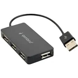 Хаб Usb Gembird UHB-U2P4-04, черный, Usb 2.0 - 4xUsb 2.0, кабель 15 см