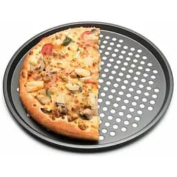 Форма для випічки піци перфорована з антипригарним/тефлоновим покриттям Ø 29 см, Kitchen Master Чорний 86712