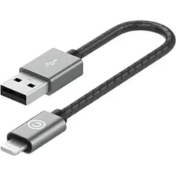 Кабель USB-A to Lightning Lab.C Leather Cable AL Space Grey 0.15 м (LABC-510-GR)