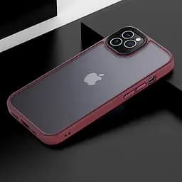 TPU+PC чохол Metal Buttons для Apple iPhone 12 Pro / 12 6.1" Бордовий, TPU+PC - мініатюра 2