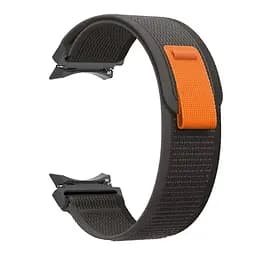 Ремінець для Samsung Galaxy Watch 4 Classic 42mm - чорно-жовтогарячий Watchbands Cloth ширина кріплення 20мм нейлоновий (WB9596186) - мініатюра 2