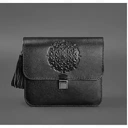 Кожаная женская бохо-сумка Лилу черная