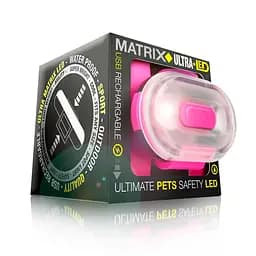 Ліхтарик світлодіодний Max & Molly Matrix Ultra Led Safety Cube для собак на нашийник рожевий - мініатюра 5