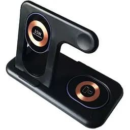 Зарядний пристрій 4 IN1 Y36 (iPhone, iWatch, AirPods,Night light) 15W FAST ORIGINAL чорний